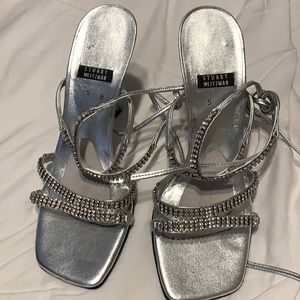 Evening heels with rhinestones straps